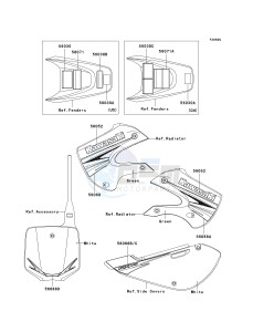 KX 65 A [KX65 MONSTER ENERGY] (A6F - A9FA) A9F drawing LABELS-- GREEN- --- A9F- -