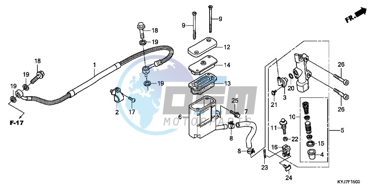 REAR BRAKE MASTER CYLINDER (CBR250R)