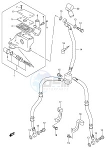 VL1500 (E2) drawing FRONT MASTER CYLINDER (MODEL K5 K6)