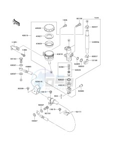 ZX 1200 B [NINJA ZX-12R] (B1-B4) [NINJA ZX-12R] drawing REAR MASTER CYLINDER