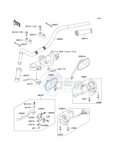 EJ 650 A [W650] (A2-A4 A4 CAN ONLY) W650 drawing HANDLEBAR