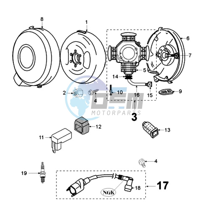 FLYWHEEL MAGNETO WITHOUT PICKUP COIL