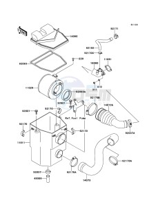 MULE_600 KAF400BBF EU drawing Air Cleaner