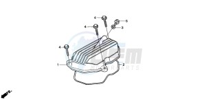 CG125 drawing CYLINDER HEAD COVER (1)