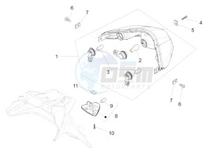 Fly 150 4T 3V ie (APAC) drawing Rear headlamps - Turn signal lamps