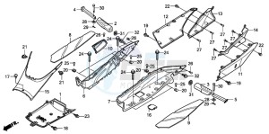 FES125A S-WING drawing FLOOR PANEL/CENTER COVER (FES1257/A7)(FES1507/A7)