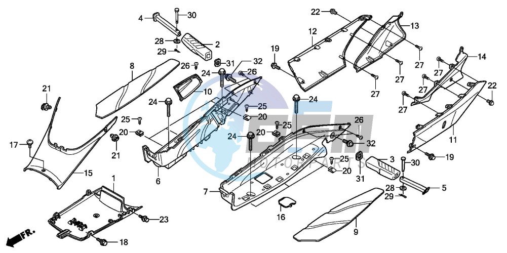 FLOOR PANEL/CENTER COVER (FES1257/A7)(FES1507/A7)