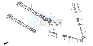 CB900F HORNET 900 drawing CAMSHAFT/VALVE