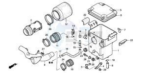 TRX350TM FOURTRAX drawing AIR CLEANER