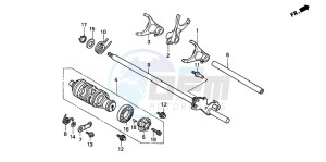 CBR900RR drawing GEARSHIFT DRUM