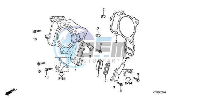 CYLINDER/REED VALVE