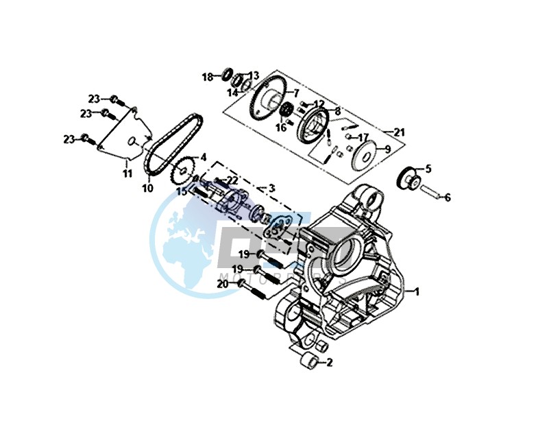 CRANKCASE RIGHT / OIL PUMP