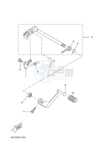 MT125 MT-125 (BR31 BR31 BR31 BR31 BR31) drawing SHIFT SHAFT