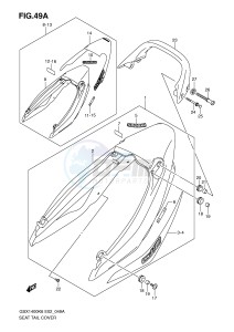 GSX1400 (E2) drawing SEAT TAIL COVER (MODEL K7)