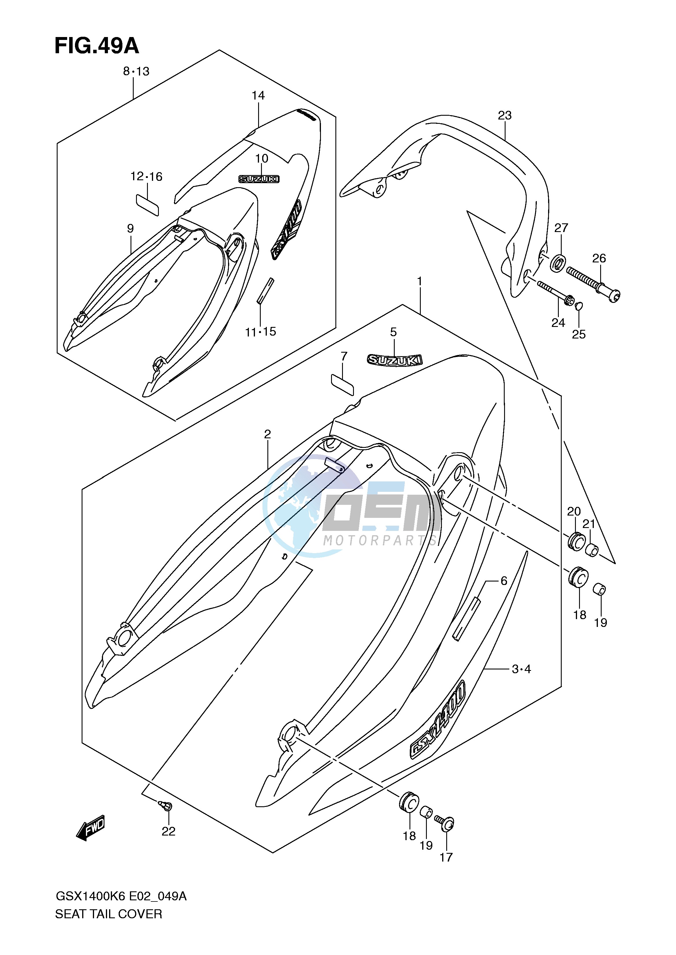 SEAT TAIL COVER (MODEL K7)