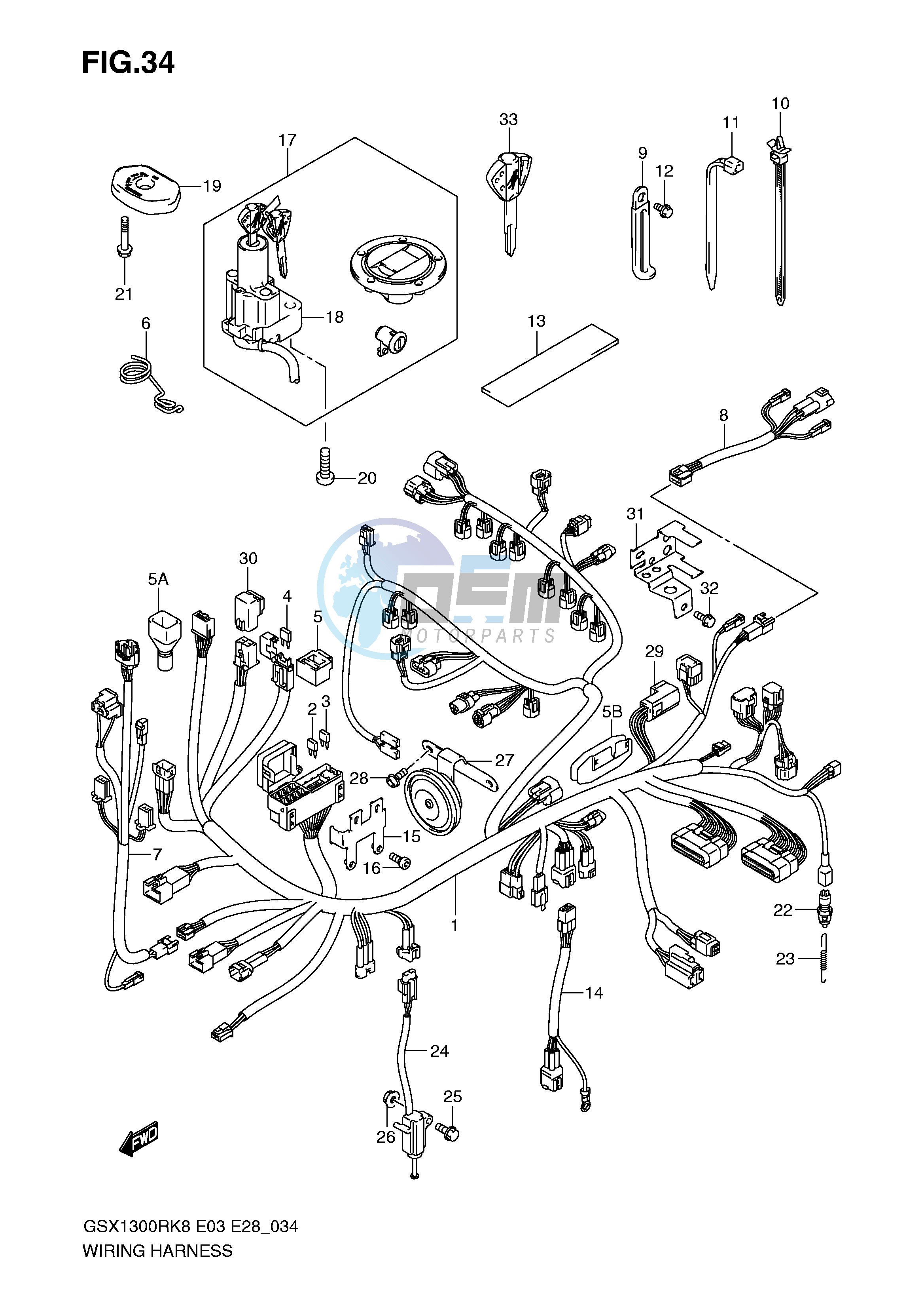 WIRING HARNESS (MODEL K8 K9)