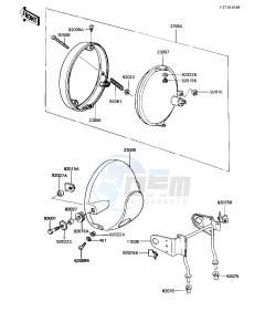 KZ 250 W [LTD BELT] (W1) [LTD BELT] drawing HEADLIGHT