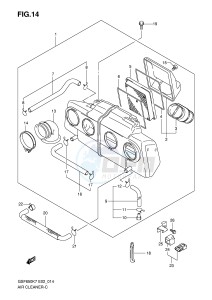 GSF650 (E2) Bandit drawing AIR CLEANER