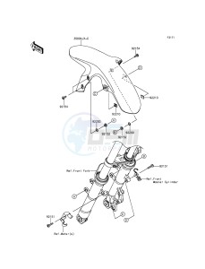 Z250SL BR250EFS XX (EU ME A(FRICA) drawing Front Fender(s)