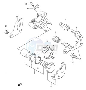 RM80 (E28) drawing REAR CALIPERS (MODEL L M N P R S)