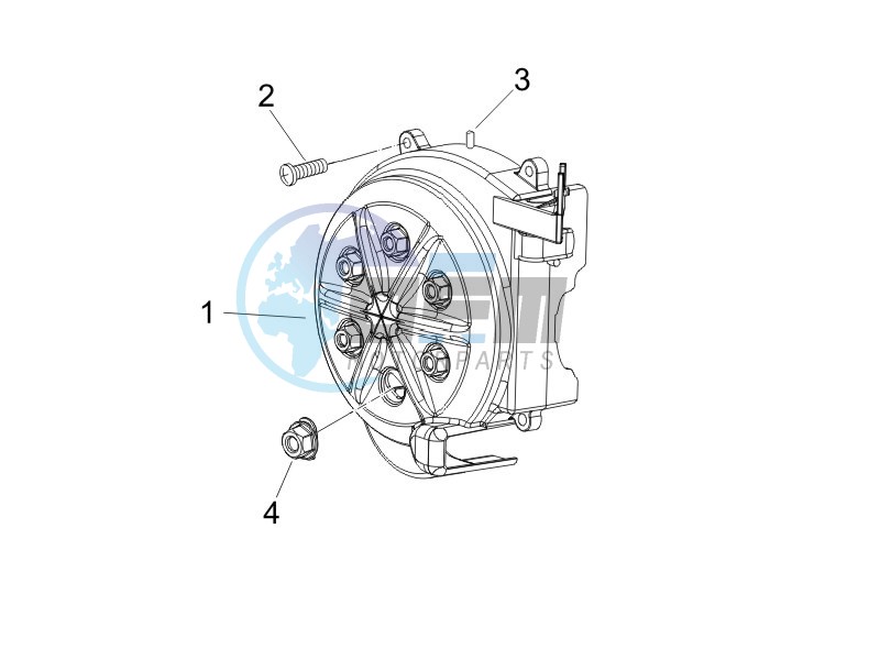 Flywheel magneto cover - Oil filter