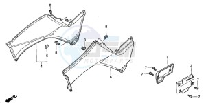 TRX350FM FOURTRAX 350 4X4 drawing BODY COVER