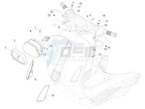 SPRINT 150 4T 3V IGET ABS E4 (NAFTA) drawing Front headlamps - Turn signal lamps