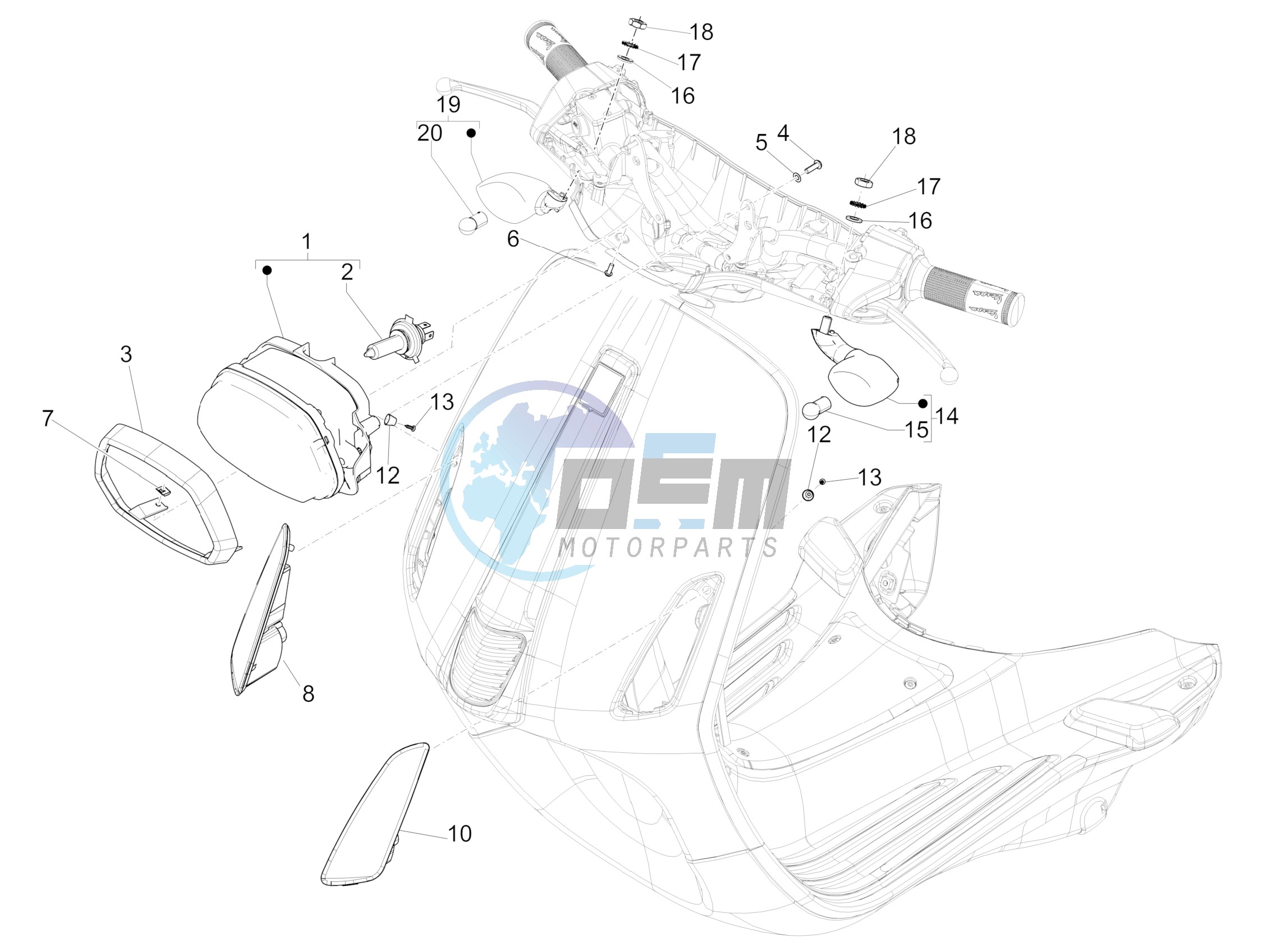 Front headlamps - Turn signal lamps