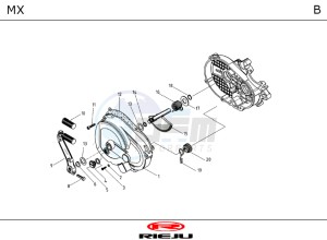 MX-RED 50 drawing ENGINE  CRANKCASES