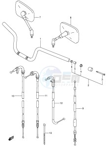 GSX750 (E4) drawing HANDLE BAR