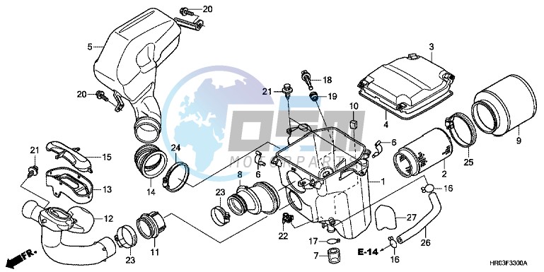 RIGHT FRONT BRAKE CALIPER (VFR800XH)