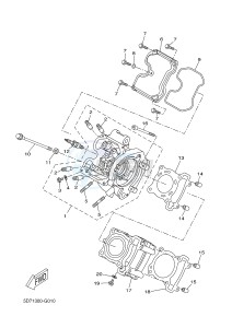 MT125A MT-125 ABS (5D7M) drawing CYLINDER HEAD