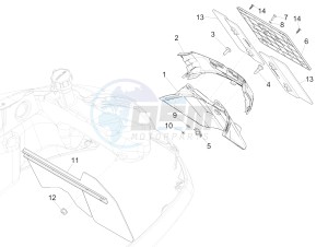 SUPER GTS 300 4T 4V IE ABS E3 (APAC) drawing Rear cover - Splash guard