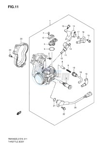 RMX450 drawing THROTTLE BODY