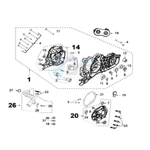 CITYSTAR 125 LC drawing CRANKCASE