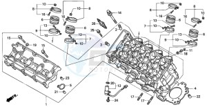 CBR600F4 drawing CYLINDER HEAD (2)