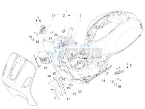 SUPER GTS 125 4T 3V IE NOABS E2-E3 (APAC) drawing Frame/bodywork