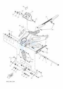 YZF125-A YZF-R125 (BGV3) drawing REAR ARM & SUSPENSION