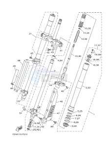 YZ85LW (1SNA 1SNC 1SPA 1SPC) drawing FRONT FORK