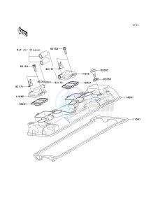 ZX 600 N [ZX-6RR] (N1) N1 drawing CYLINDER HEAD COVER