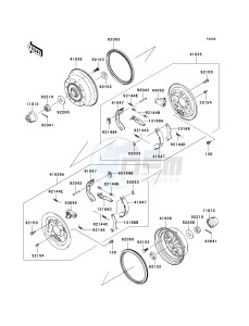 KAF400 A [MULE 610 4X4] (A1) A1 drawing REAR HUBS_BRAKES