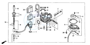 SRX90 50 drawing CARBURETOR