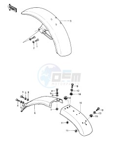 KZ 250 D [KZ250] (D1) [KZ250] drawing FENDERS -- 80 D1- -