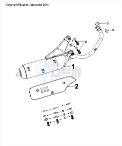 DJANGO 50 4T HERITAGE drawing EXHAUST SYSTEM