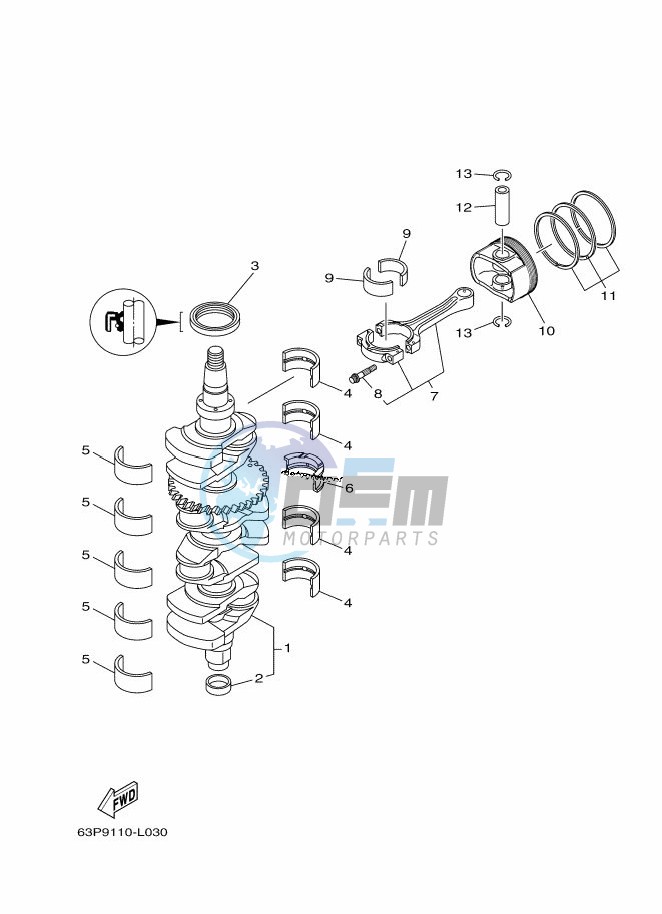 CRANKSHAFT--PISTON