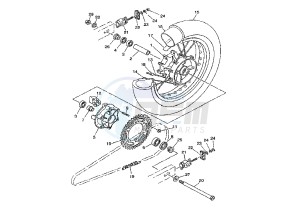 XT X 660 drawing REAR WHEEL