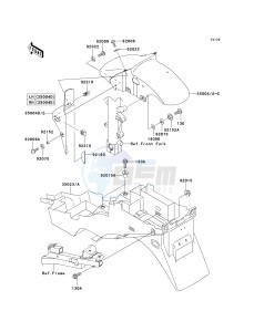 ZX 600 J [ZZR600] (J6F-J8F) J8F drawing FENDERS