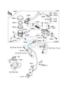 ZZR1400 ABS ZX1400B6F FR GB XX (EU ME A(FRICA) drawing Front Master Cylinder