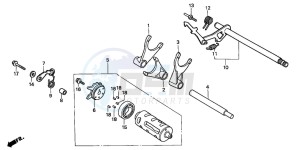 VT750C2 drawing GEARSHIFT DRUM