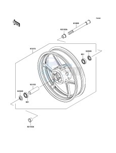 Z750 ZR750-J2H FR GB XX (EU ME A(FRICA) drawing Front Hub